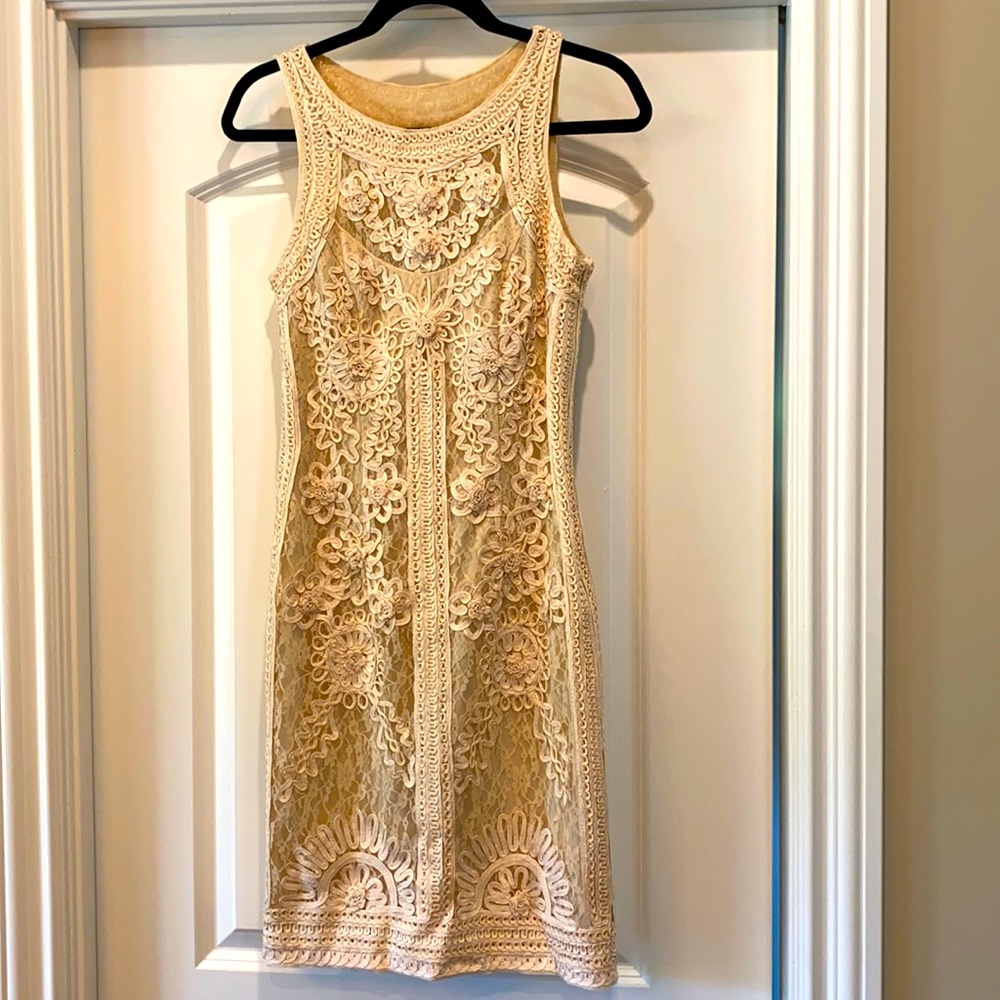 Beautiful Sue Wong embroidered sleeveless dress